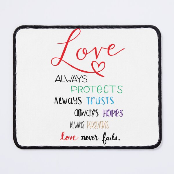 Item preview, Colorful, hand-lettered scripture inspired by 1 Corinthians 13 designed and sold by HouseofOpulent.