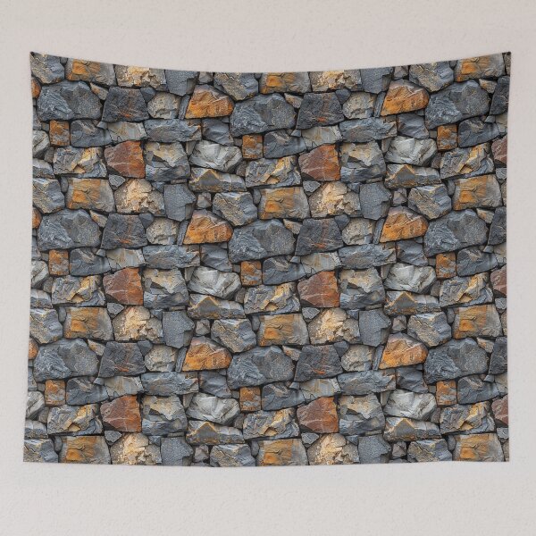 Item preview, Robust Dry Stone Wall Texture with Earthy Tones designed and sold by NTGUILTY.