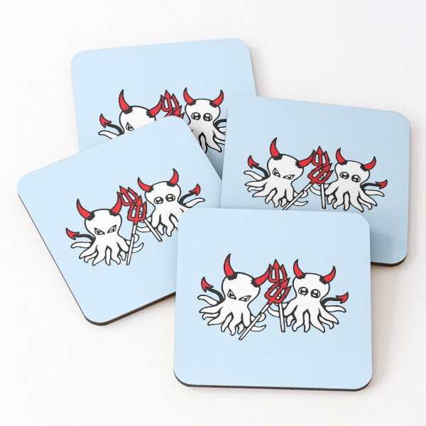 Item preview, 2 Octopus Devil Team Hell Satan Evil Purgatory Naughty designed and sold by shirt-o-mat.