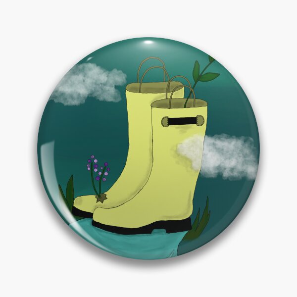 Item preview, rain boots in a puddle  designed and sold by Lena J Artz.