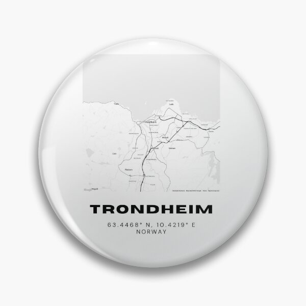 Item preview, Minimalist Trondheim Map – Black & White Norway City Poster designed and sold by RM-Journey.