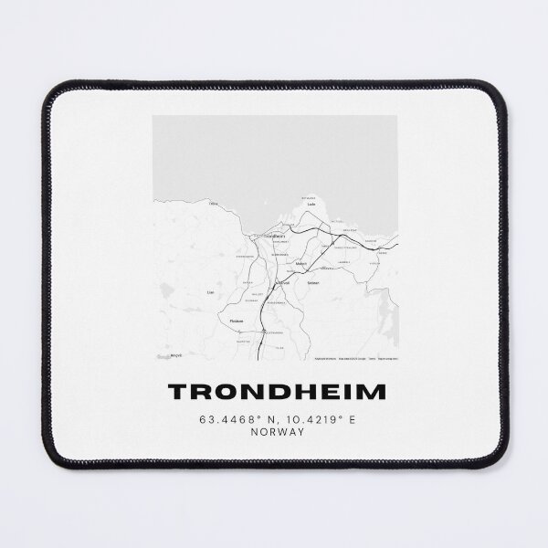 Item preview, Minimalist Trondheim Map – Black & White Norway City Poster designed and sold by RM-Journey.
