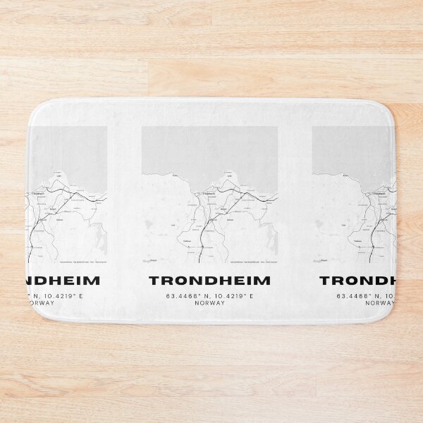 Item preview, Minimalist Trondheim Map – Black & White Norway City Poster designed and sold by RM-Journey.
