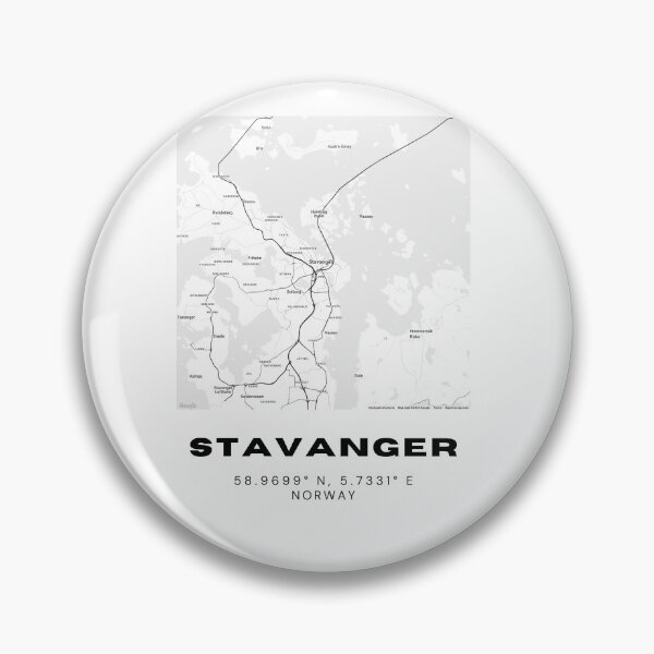 Artikelvorschau, Minimalistische Stavanger-Karte – Schwarz-Weiß-Poster zur norwegischen Küste entworfen und verkauft von RM-Journey.