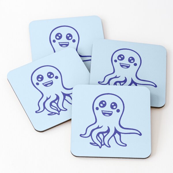 Item preview, Octopus Happy Friendly Laughing Cute Smile Comic Drawing designed and sold by shirt-o-mat.