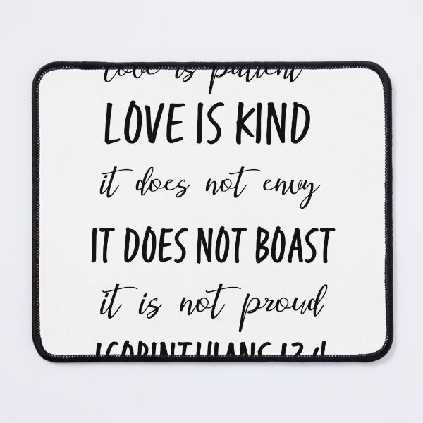 Item preview, Monochromatic, scripture print inspired by 1 Corinthians 13. designed and sold by HouseofOpulent.