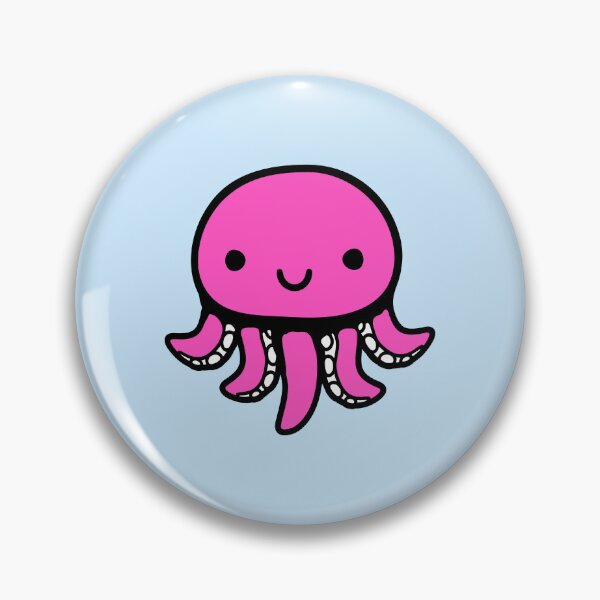 Item preview, Octopus Happy Friendly Laughing Cute Smile Comic Drawing designed and sold by shirt-o-mat.