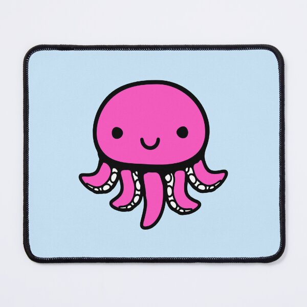 Item preview, Octopus Happy Friendly Laughing Cute Smile Comic Drawing designed and sold by shirt-o-mat.