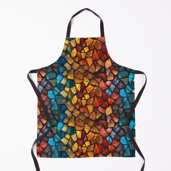 Item preview, Abstract Warm and Cool Toned Stained Glass Mosaic designed and sold by NTGUILTY.