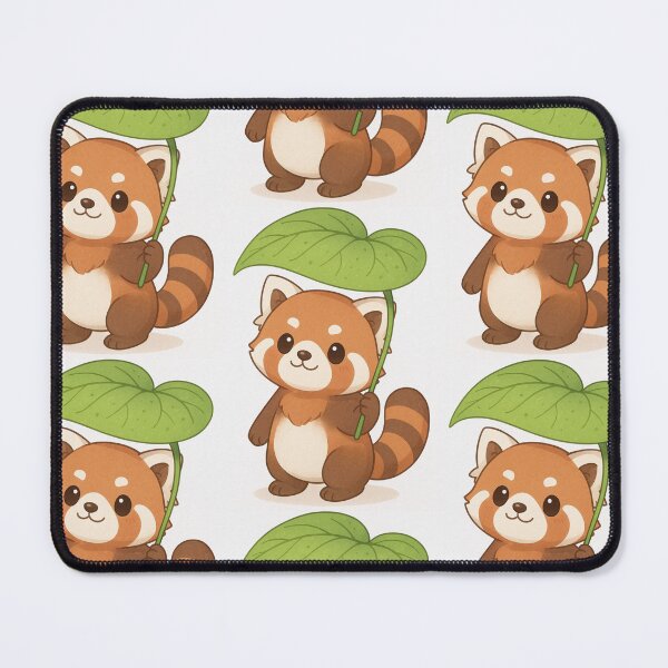 Item preview, Red Panda with a Leaf Umbrella designed and sold by FawnNuage.