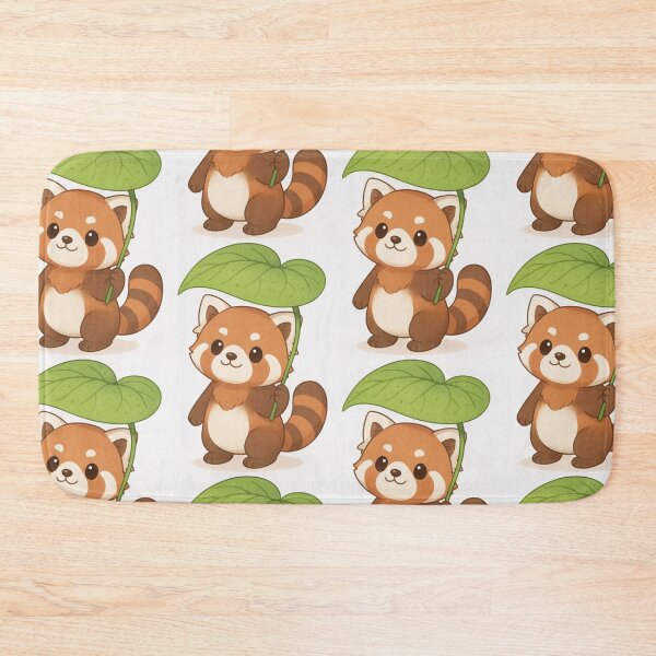 Item preview, Red Panda with a Leaf Umbrella designed and sold by FawnNuage.