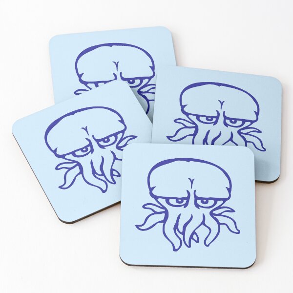 Item preview, Octopus Looks Cute Sad Tired Little Shy Afraid Drawing designed and sold by shirt-o-mat.