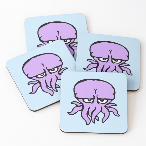 Item preview, Octopus Looks Cute Sad Tired Little Shy Afraid Drawing designed and sold by shirt-o-mat.