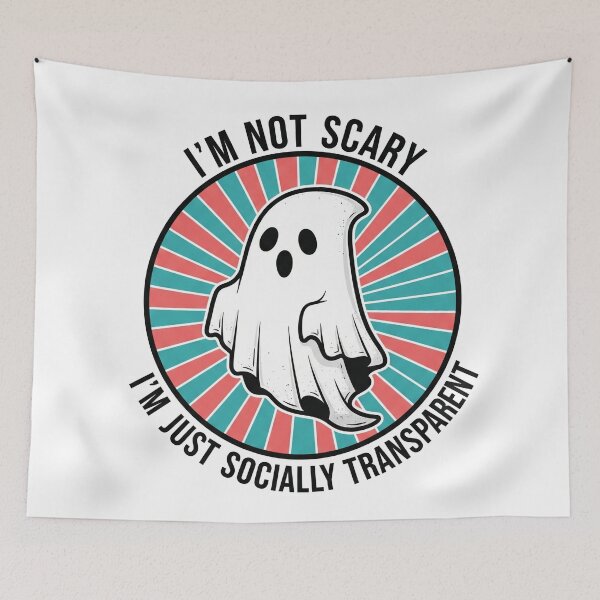 Item preview, I'm Not Scary I'm Just Socially Transparent Ghost designed and sold by Owcomm.