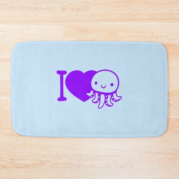 Item preview, I Love Octopus Happy Friendly Cute Smile Heart Symbol designed and sold by shirt-o-mat.