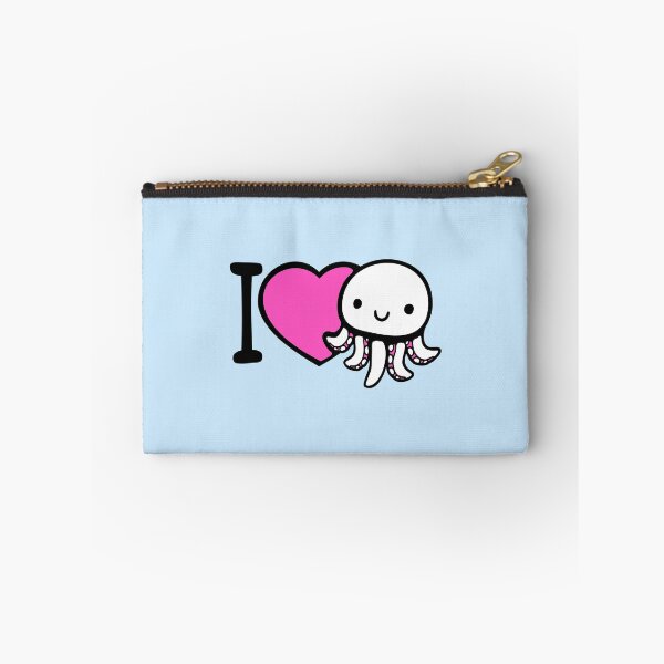 Item preview, I Love Octopus Happy Friendly Cute Smile Heart Symbol designed and sold by shirt-o-mat.