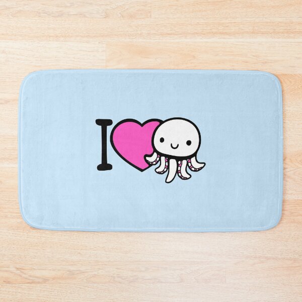 Item preview, I Love Octopus Happy Friendly Cute Smile Heart Symbol designed and sold by shirt-o-mat.