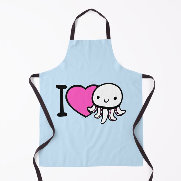 Item preview, I Love Octopus Happy Friendly Cute Smile Heart Symbol designed and sold by shirt-o-mat.