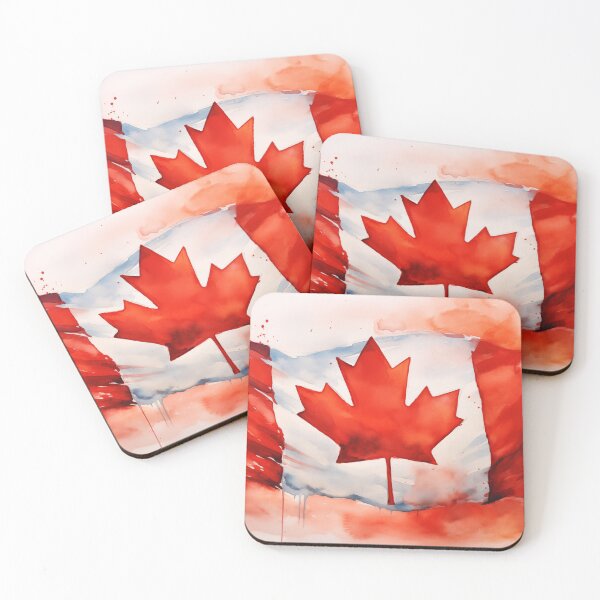 Item preview, Canadian Flag Watercolour proud Maple Leaf! designed and sold by Roxane Bay.
