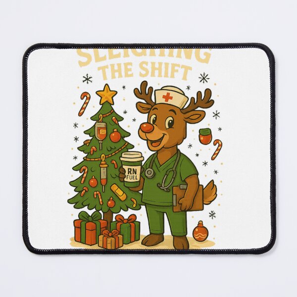 Item preview, Holiday Nurse Humor | Sleighing the Shift Reindeer RN designed and sold by RCC.