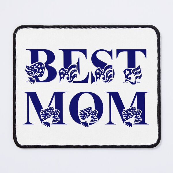 Item preview, Best Mom Blue Flag Eagle Wings Typography  designed and sold by SandyMDesigns.