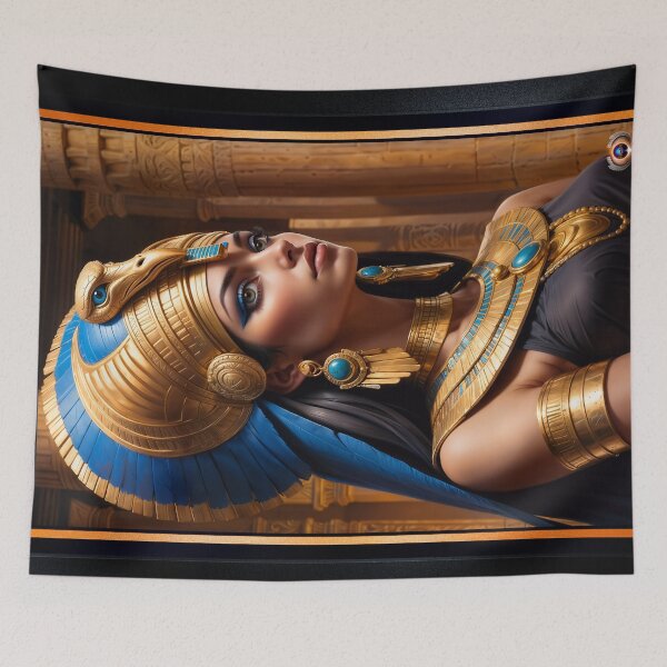 Item preview, The Majestic Golden Headdress Queen Lyraethia Captivating AI Concept Art by Xzendor7 designed and sold by Xzendor7 Digital Art Creations.