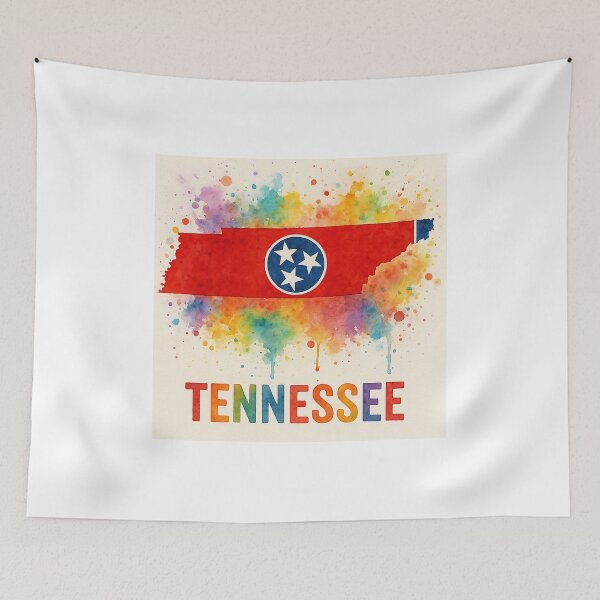Item preview, Colorful watercolor Tennessee Tribute designed and sold by ArtistrySky.