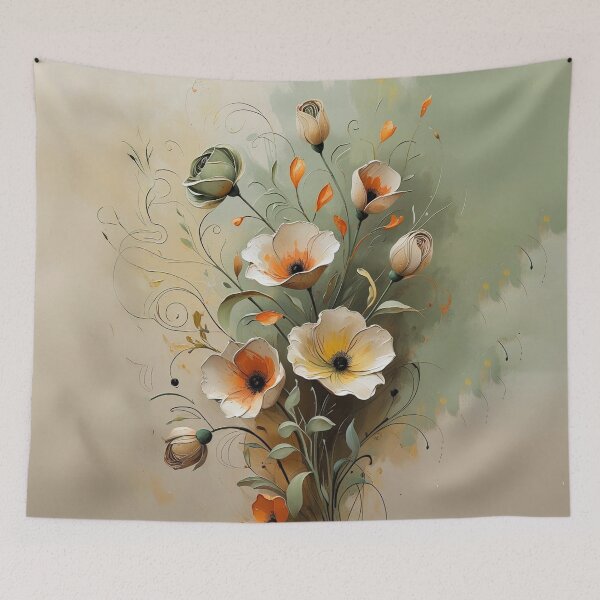 Item preview, Botanical Flowers Design – Vintage Floral Illustration – Nature Inspired Artwork designed and sold by Art for Every Room.