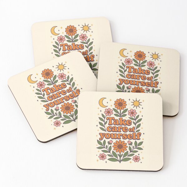 Item preview, Take Care of Yourself Retro Floral Design designed and sold by kaydence18.