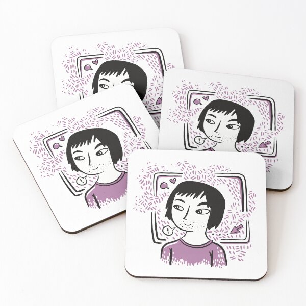 Item preview, Guy In Purple on a social media square designed and sold by jasmineberry.