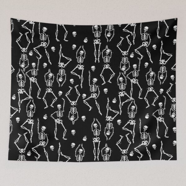 Item preview, halloween skeleton bones macabre sinister skulls designed and sold by Gossip Rag.