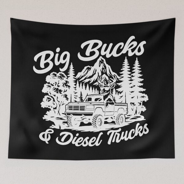 Item preview, Big Bucks & Diesel Trucks Graphic designed and sold by WildWoodsDesign.