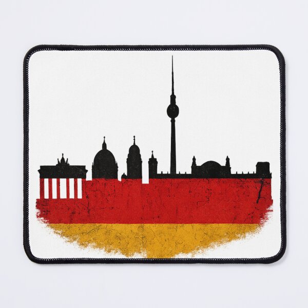 Item preview, Vintage Berlin Skyline with Distressed German Flag  — German Pride Travel designed and sold by Globalcitytees.