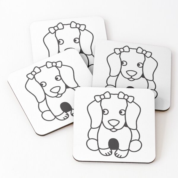 Item preview, Cute Girly Dog with a Bow in Her Hair – Minimal designed and sold by jasmineberry.