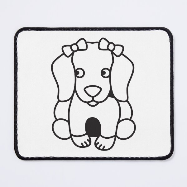 Item preview, Cute Girly Dog with a Bow in Her Hair – Minimal designed and sold by jasmineberry.