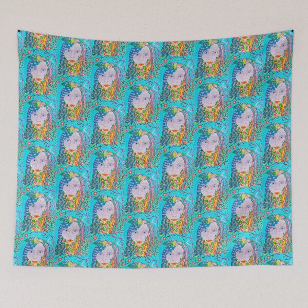Item preview, Abstract blue sea Portrait  designed and sold by MARYA.ART.