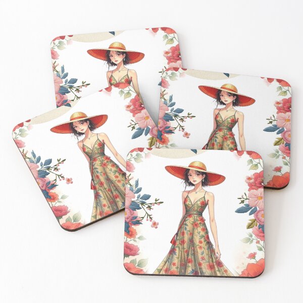 Item preview, a drawing of a woman in a dress and hat designed and sold by B.P.Fashion.