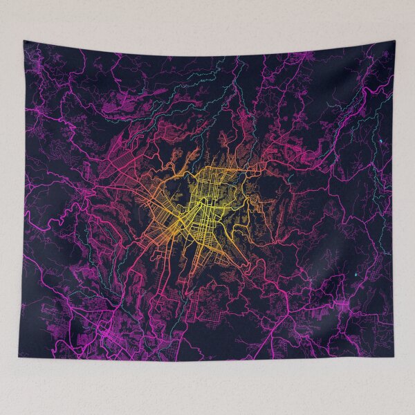Item preview, Guatemala City Map - Neon designed and sold by deMAP.