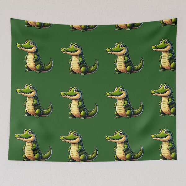 Item preview, Adorable Cartoon Crocodile Illustration designed and sold by PrintBreeze.
