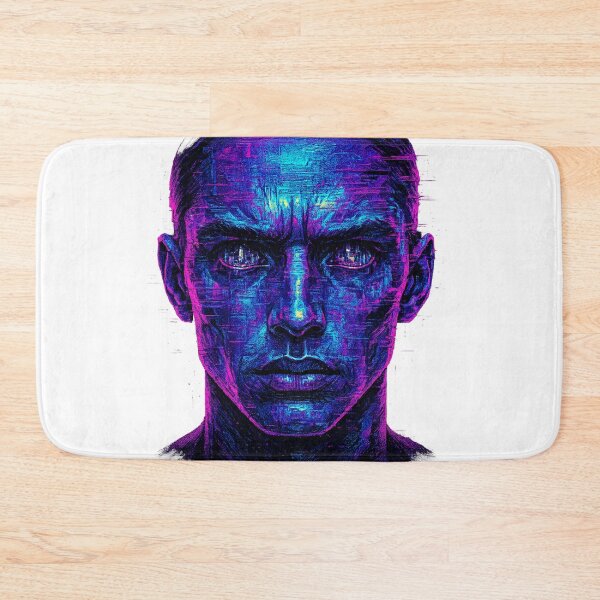 Item preview, Cyberpunk Digital Art Portrait - Neon Futuristic Face Abstract Synthwave Aesthetic designed and sold by CreativeVisionsHub.