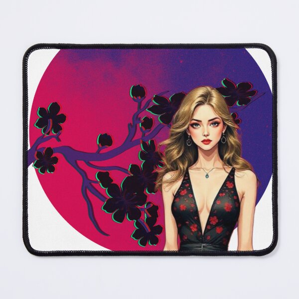 Item preview, a woman in a dress standing in front of a full moon, designed and sold by B.P.Fashion.