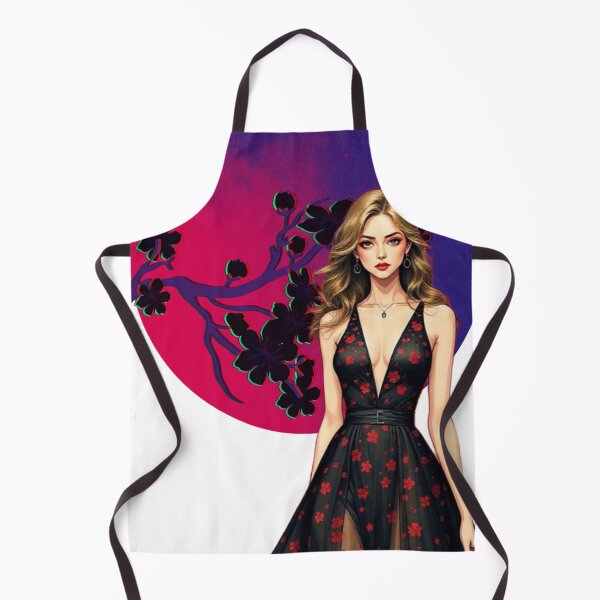 Item preview, a woman in a dress standing in front of a full moon, designed and sold by B.P.Fashion.