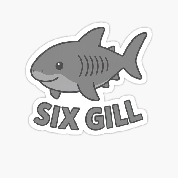 Item preview, Six Gill Shark designed and sold by Kawaii Tide .