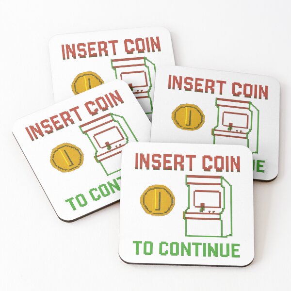 Item preview, Insert Coin to Continue | Retro Arcade Pixel Art Neon Design designed and sold by Khayallab .