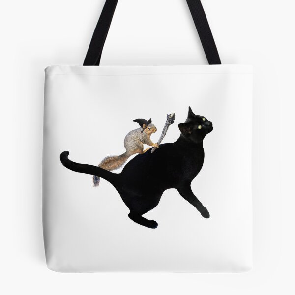 Item preview, Ardilla bruja sobre gato negro designed and sold by catsclips.