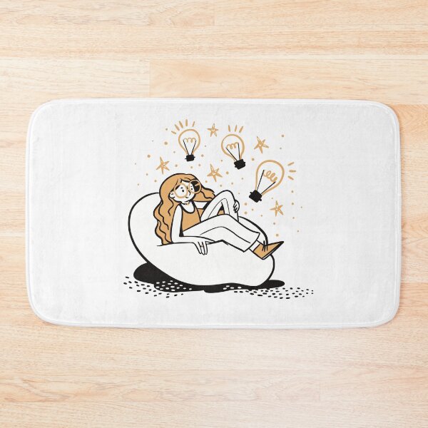 Item preview, Girl sitting on a beanbag full of ideas! designed and sold by jasmineberry.