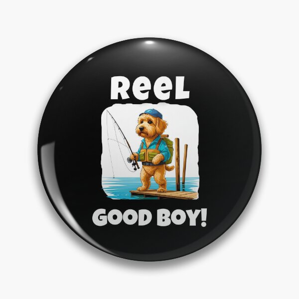 Item preview, Reel Good Boy – Cute Goldendoodle Fishing Cartoon for Dog & Outdoor Fans designed and sold by Fredster1966.