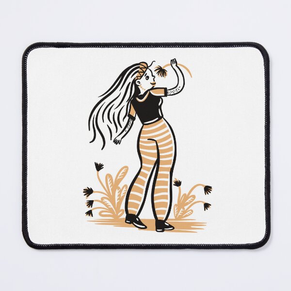 Item preview, Girl in orange smelling a flower designed and sold by jasmineberry.