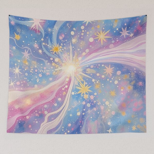 Item preview, Celestial Burst in Pastel Galaxy Ethereal Starry Night Sky designed and sold by trajeado14.