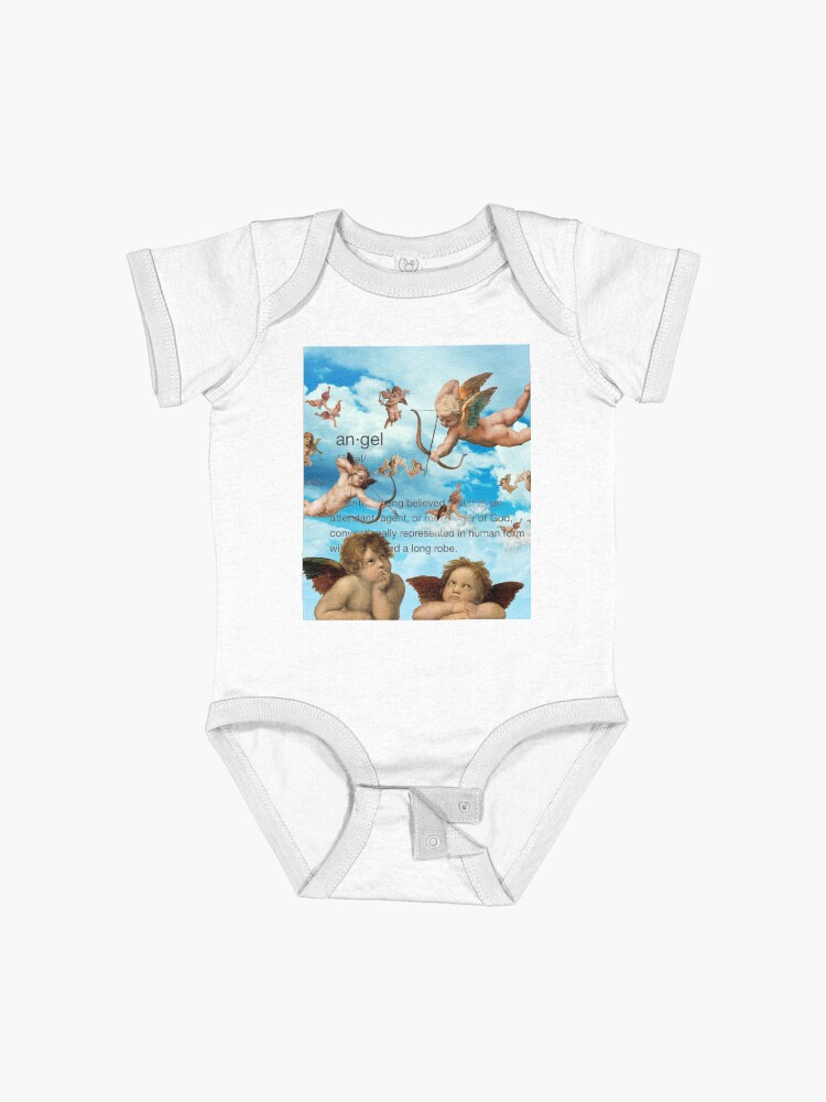 Thumbnail 1 of 2, Baby One-Piece, Cloud Talk – Angels in Heavenly Banter designed and sold by Heavenly-Cloudz.